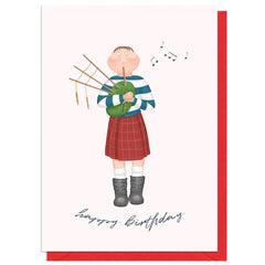 Kilted Bagpiper Birthday Card