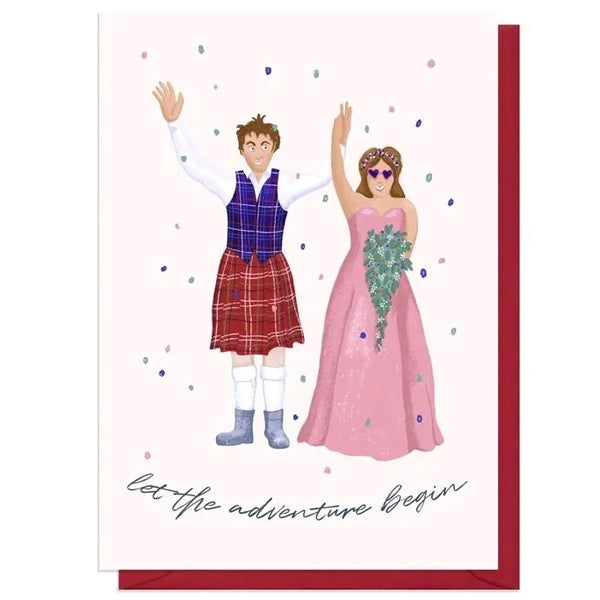Kilt and Sunglasses Wedding Card