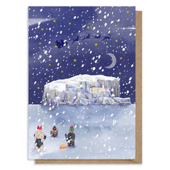 Gold Bass Rock Christmas Card