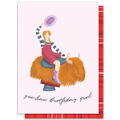 Birthday Rodeo Cowgirl Birthday Card
