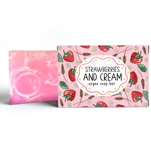 Strawberries and Cream Scented Soap Bar