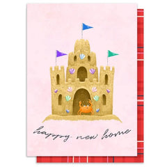 Crab Sandcastle New Home Card