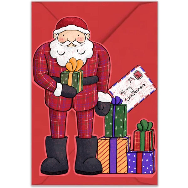 Santa Cut Out Christmas Card