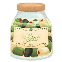 Olive You Die Cut Valentine's Card