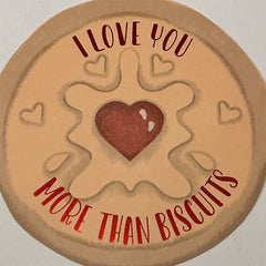 Jammy Biscuit Die Cut Valentine's Card