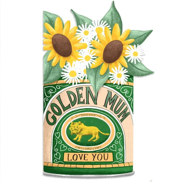 Golden Mum Die Cut Mother's Day Card