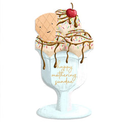 Mothering Sundae Die Cut Mother's Day Card