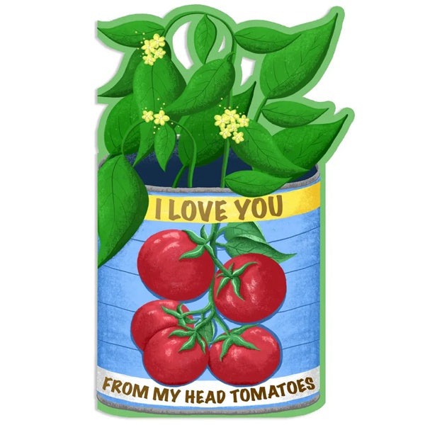 Tomato Plant Die Cut Valentine's Card