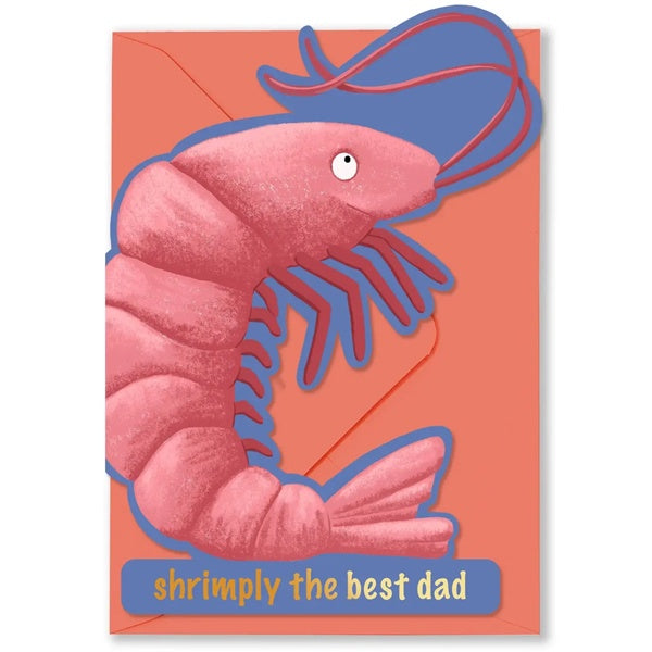 Shrimply the Best Die Cut Father's Day Card