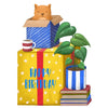 Cat Boxes Die Cut Birthday Card