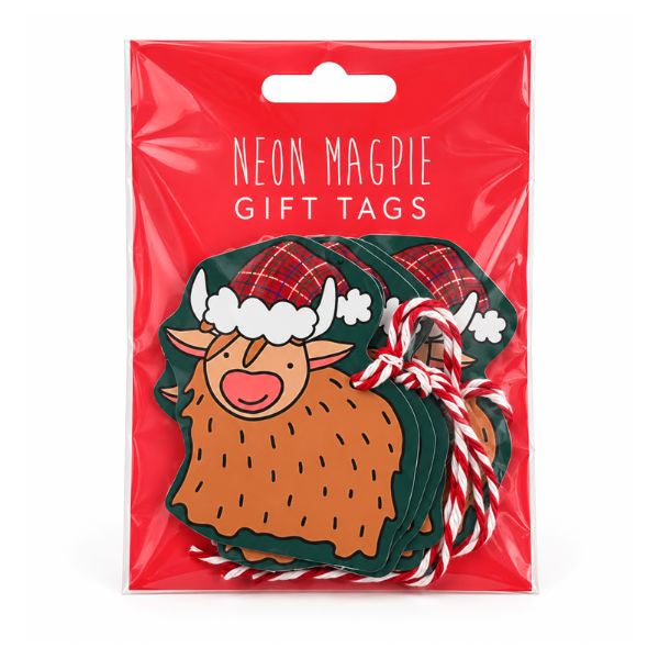 Christmas Cow Pack of 6 Gifts Tags