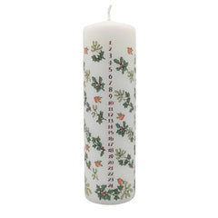 Holly and the Ivy  Advent Large Pillar Candle