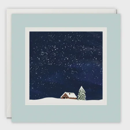 Snowy Winter Cabin Paintworks Card