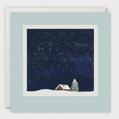 Snowy Winter Cabin Paintworks Card