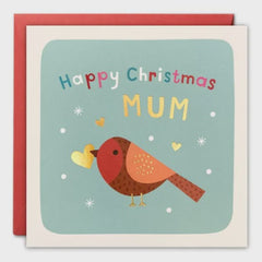 Robin Christmas Card for Mum