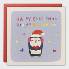 Penguin Christmas Card for Daughter