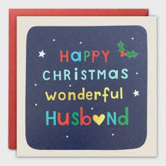 Husband Christmas Square Peg Card
