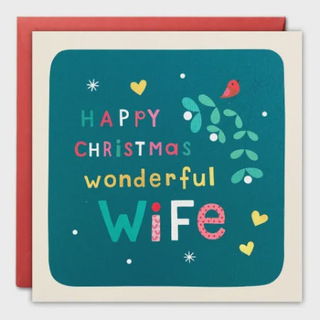 Mistletoe Christmas Card for Wife