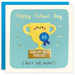 Father's Day Best Parent Trophy Square Card