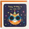 Cool Cat Birthday Square Peg Card