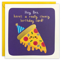 Bro Cheesy Birthday Square Peg Card