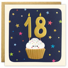 Age 18 Cupcake Square Peg Card