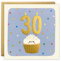 Age 30 Cupcake Square Peg Card