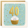 Age 40 Cupcake Square Peg Card