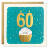 Age 60 Cupcake Square Peg Card