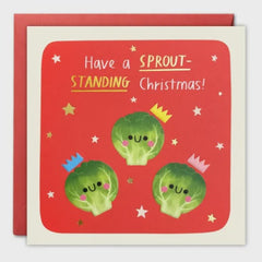 Sprout Standing Christmas Square Peg Card
