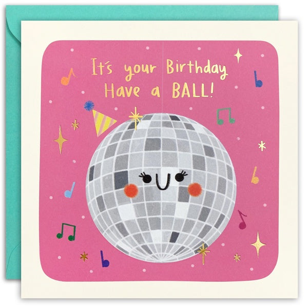 Have a Ball Square Birthday Card