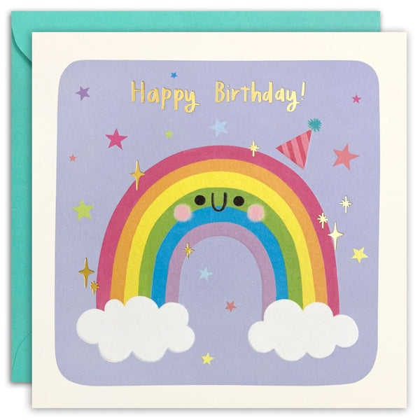 Rainbow Birthday Square Card