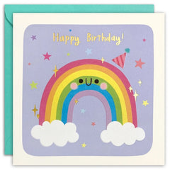 Rainbow Birthday Square Card