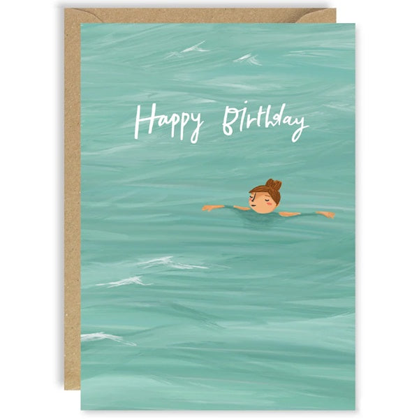 Happy Birthday Swimming Card