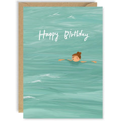 Happy Birthday Swimming Card