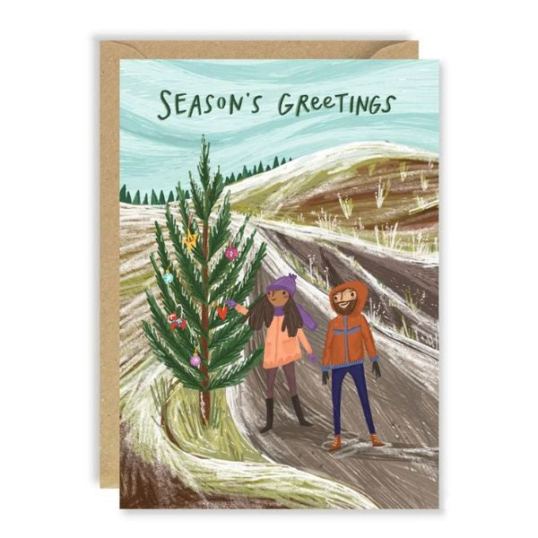 Christmas Tree Walk Christmas Card