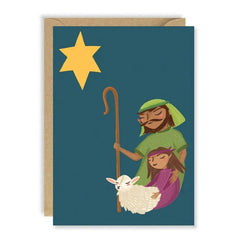 Nativity Shepherds Christmas Card