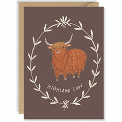 Highland Cow Card
