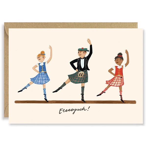 3 Highland Dancers Card