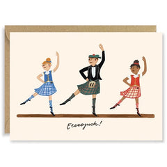 3 Highland Dancers Card
