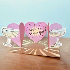 Clinking Glasses Engagement Card