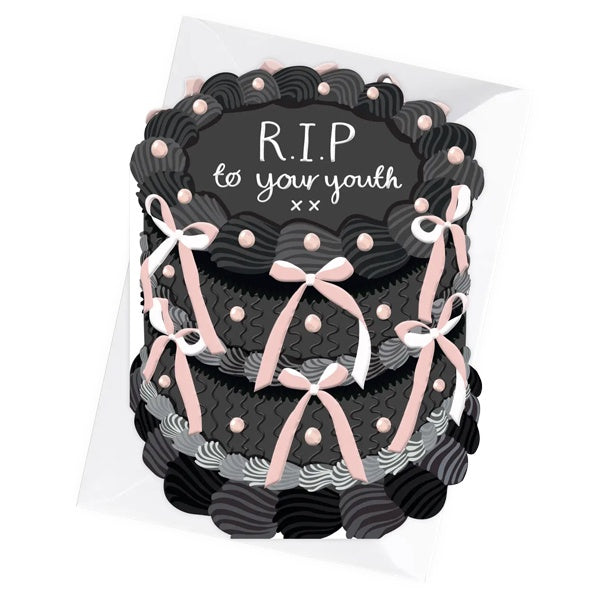 RIP To Your Youth Birthday Cake Card