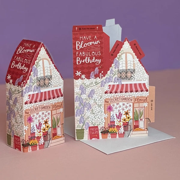 Secret Garden Florist 3D Slot Together Birthday Card