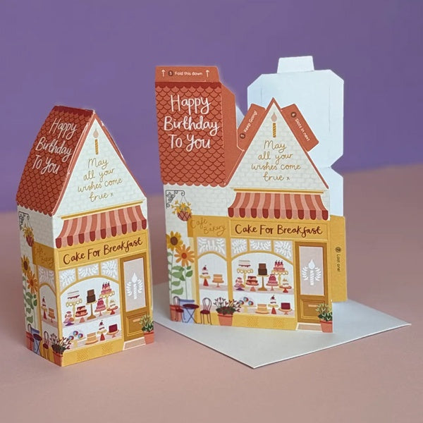 Cake For Breakfast 3D Slot Together Birthday Card