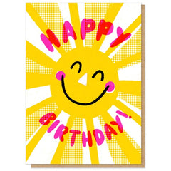 Birthday Sunshine Smily Face Card