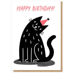 Cat In A Hat Letterpress Card