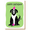Happy Birthday! Letterpress Collie Card