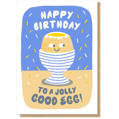 To A Jolly Good Egg! Letterpress Birthday Card