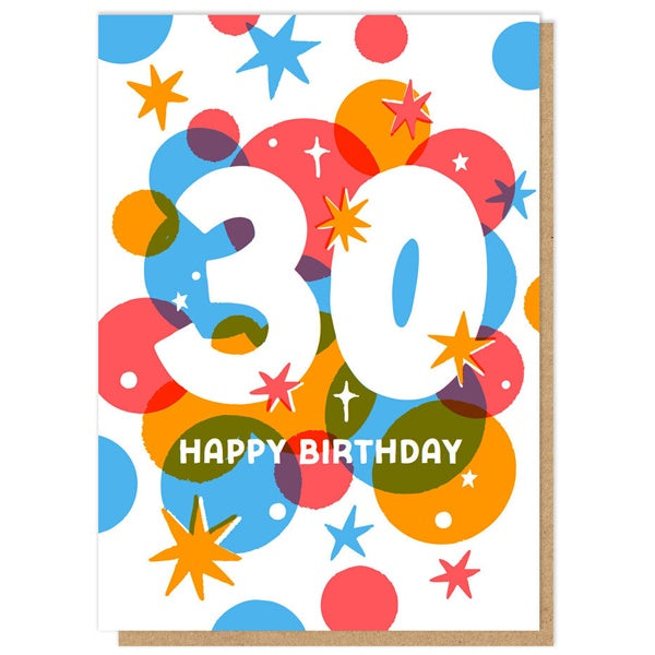 30 Stars Birthday Card