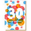 30 Stars Birthday Card